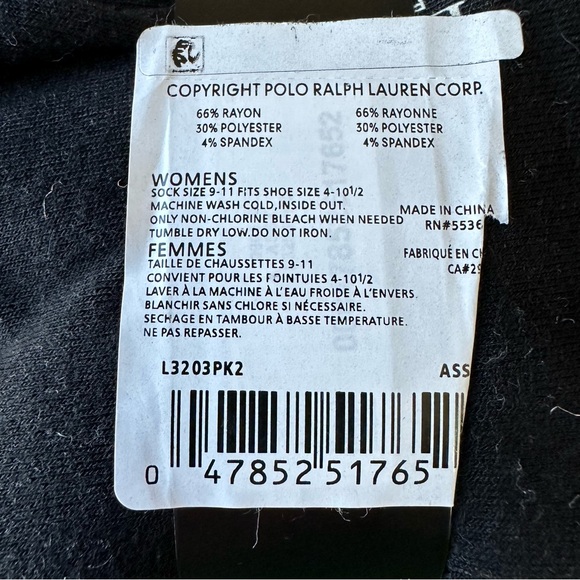 Lauren Ralph Lauren 6 Pairs Soft Comfort Women’s Socks - Picture 4 of 7